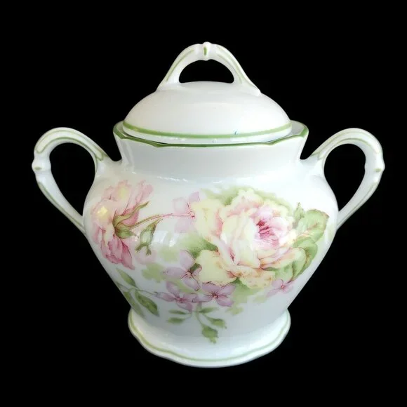 Vintage Bernardaud Sugar Bowl with Lid Eugenie de Montijo Limoges France - Picture 8 of 8